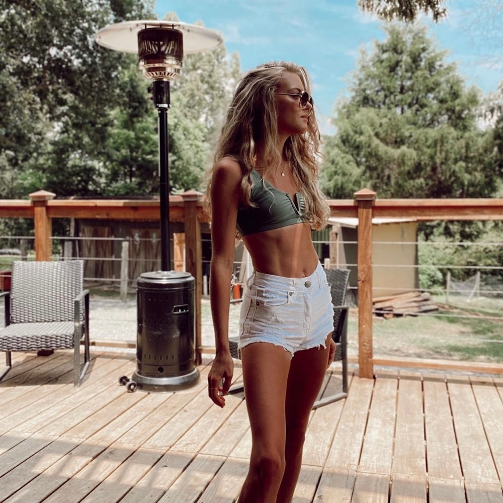 High Rise White Aeropostale Denim Shorts